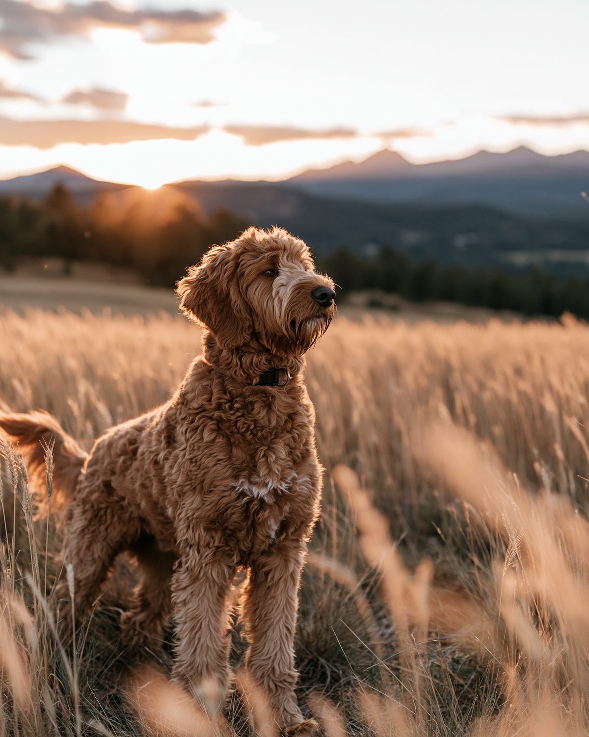 Copper, our deep red goldendoodle sire